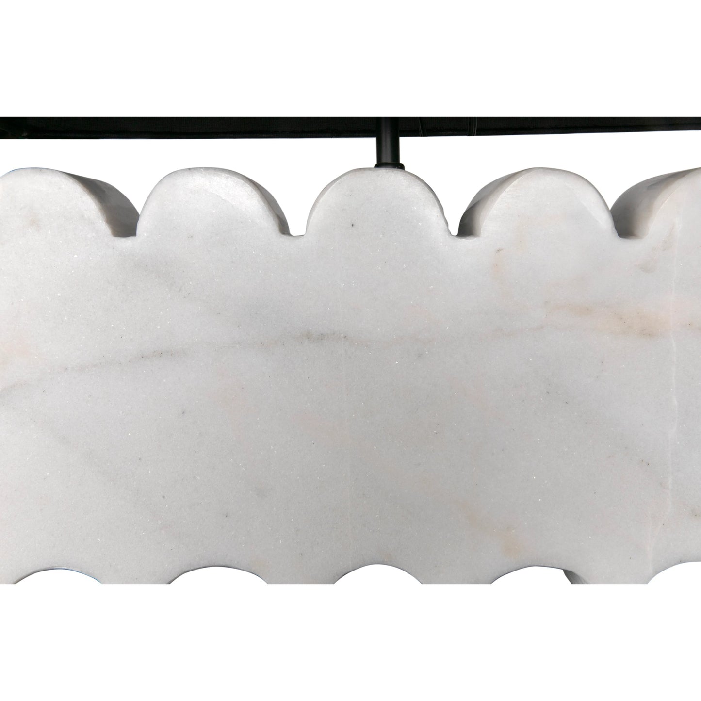 002 SI-1975447 | Closeup | Darth Lamp by Noir in waxed. Made from white marble with silk shade in a modern style.