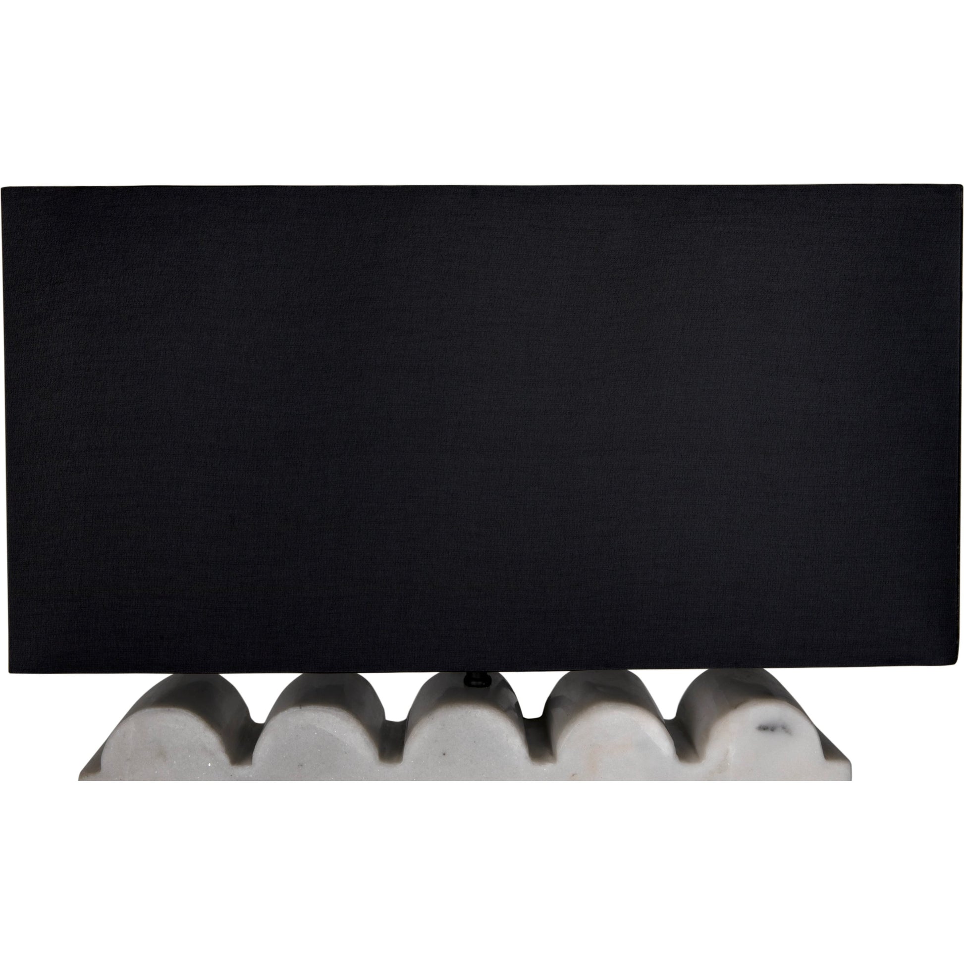 Darth Lamp by Noir in waxed. Made from white marble with silk shade in a modern style.