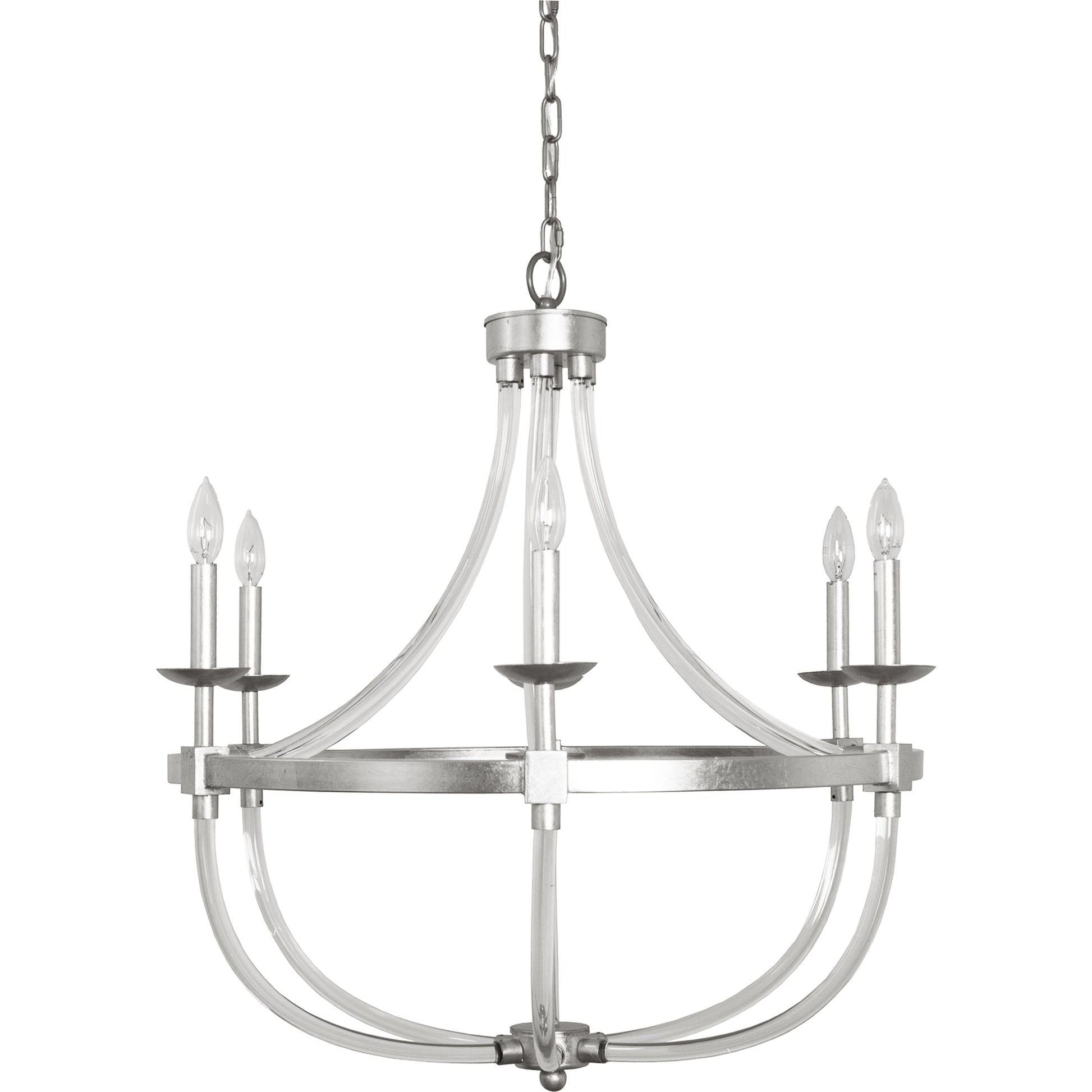 Layla Chandelier by Worlds Away in gold leaf. Made from metal, acrylic in a transitional style.