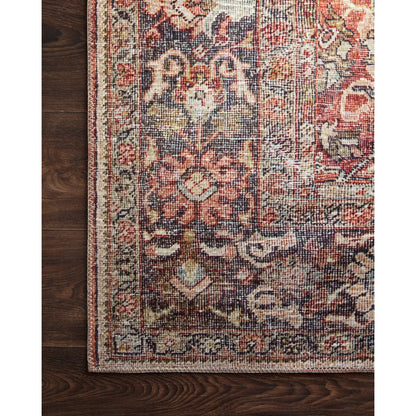 Layla LAY-02 Rug by Loloi in spice, marine. Made from 100% polyester in a traditional style.