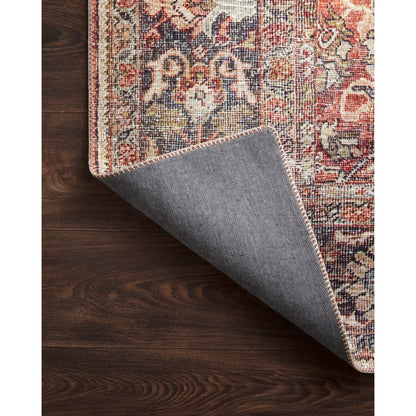 Layla LAY-02 Rug by Loloi in spice, marine. Made from 100% polyester in a traditional style.