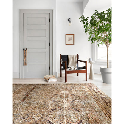 Layla LAY-03 Rug by Loloi in olive, charcoal. Made from 100% polyester, cotton canvas backing in a traditional style.