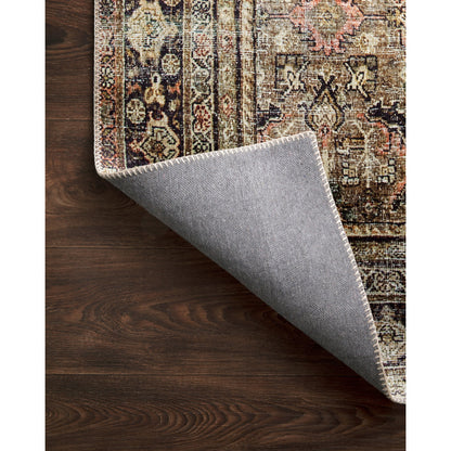 Layla LAY-03 Rug by Loloi in olive, charcoal. Made from 100% polyester, cotton canvas backing in a t