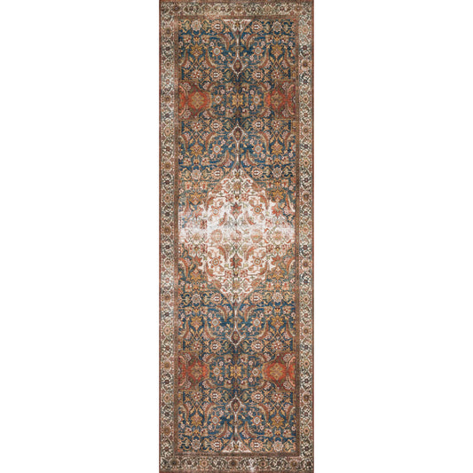 Layla LAY-05 Rug by Loloi in ocean, multi. Made from 100% polyester in a rustic style.