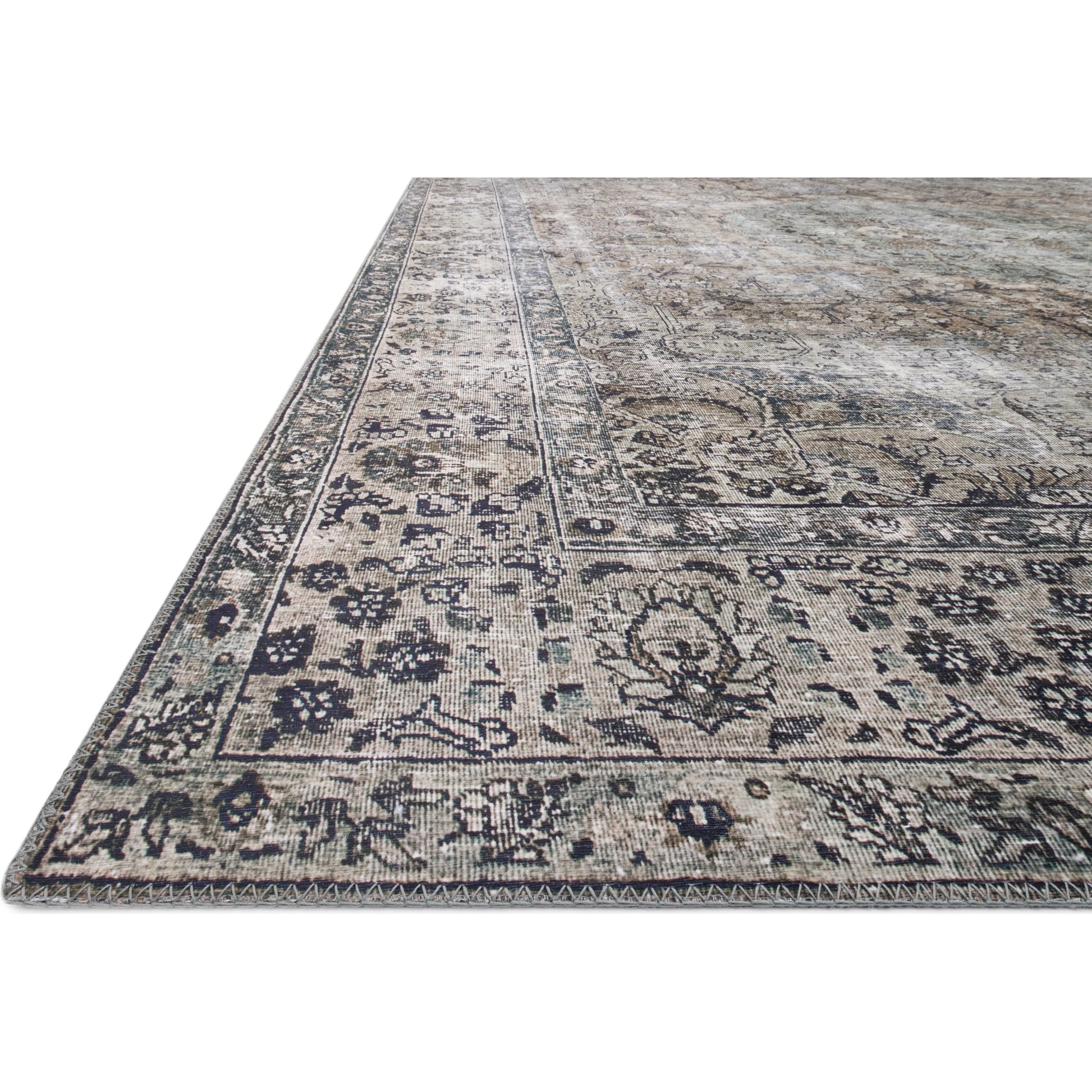 Layla LAY-06 Rug by Loloi in taupe, stone. Made from 100% polyester in a traditional style.