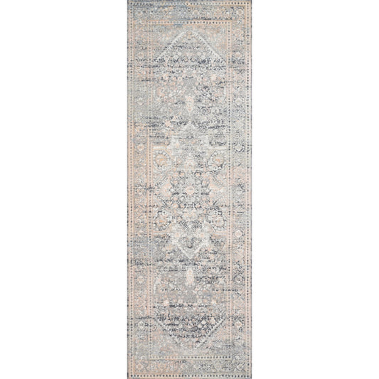 Lucia LUC-01 Rug by Loloi in gray, sunset. Made from polypropylene, polyester in a traditional style.