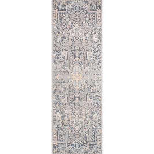 Lucia LUC-02 Rug by Loloi in charcoal, multi. Made from polypropylene, polyester in a traditional style.