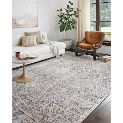 Lucia LUC-02 Rug by Loloi II in charcoal, multi. Made from polypropylene, polyester in a traditional style.