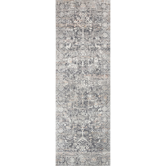 Lucia LUC-03 Rug by Loloi in steel, ivory. Made from polypropylene, polyester in a traditional style.