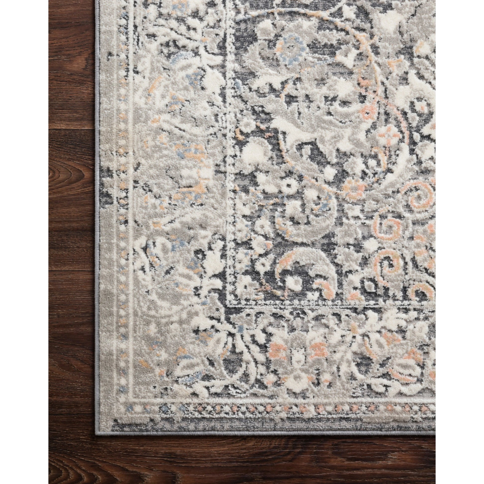 Lucia LUC-04 Rug by Loloi II in gray, mist. Made from polypropylene, polyester in a traditional style.