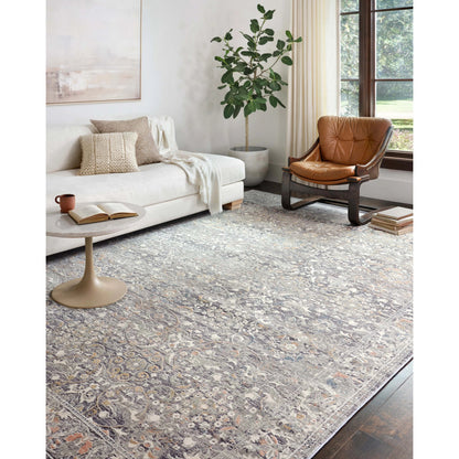 Lucia LUC-04 Rug by Loloi II in gray, mist. Made from polypropylene, polyester in a traditional style.