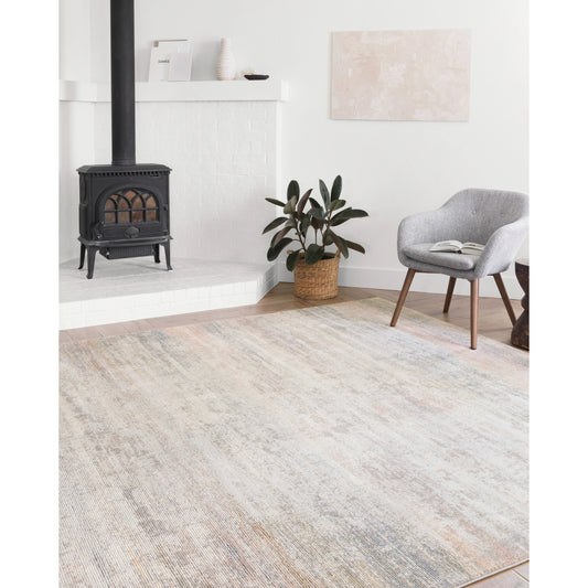 Lucia LUC-05 Rug by Loloi II in mist. Made from polypropylene, polyester in a modern style.