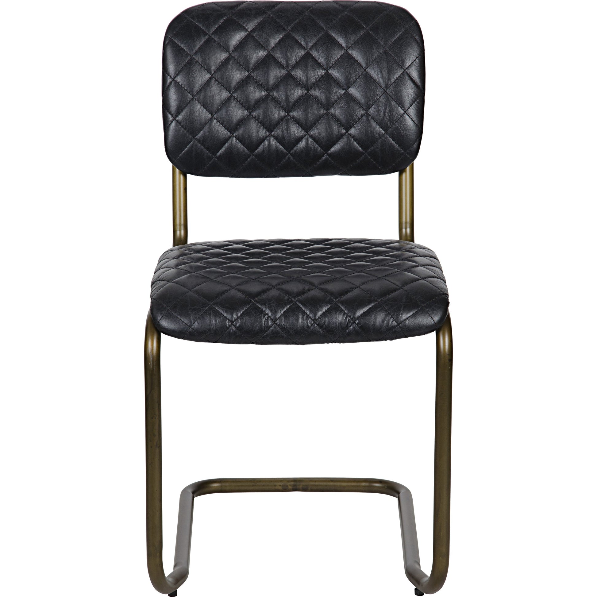 0037 Dining Chair by Noir in metal, leather. Made from metal, leather in a transitional style.