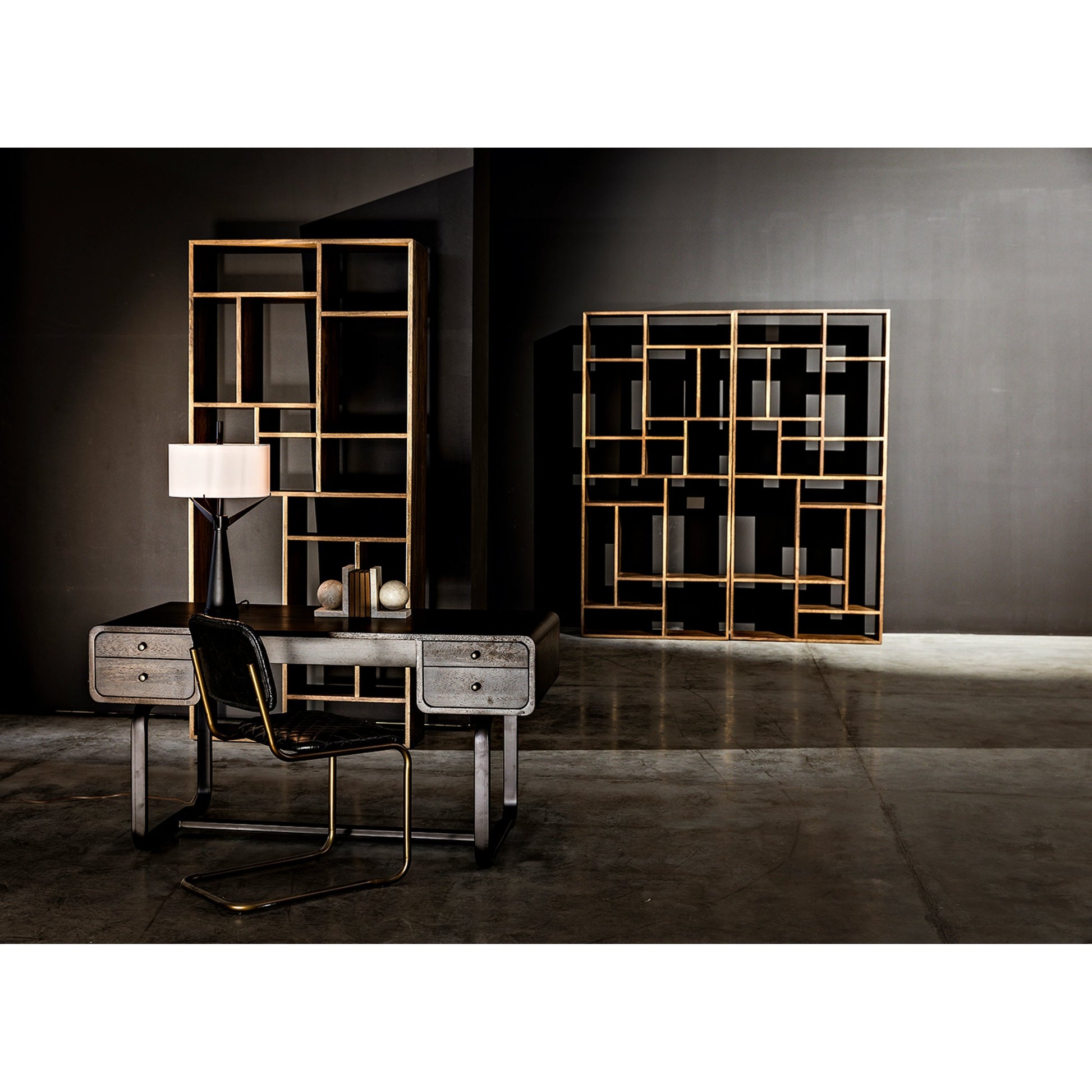 0037 Dining Chair by Noir in metal, leather. Made from metal, leather in a transitional style.