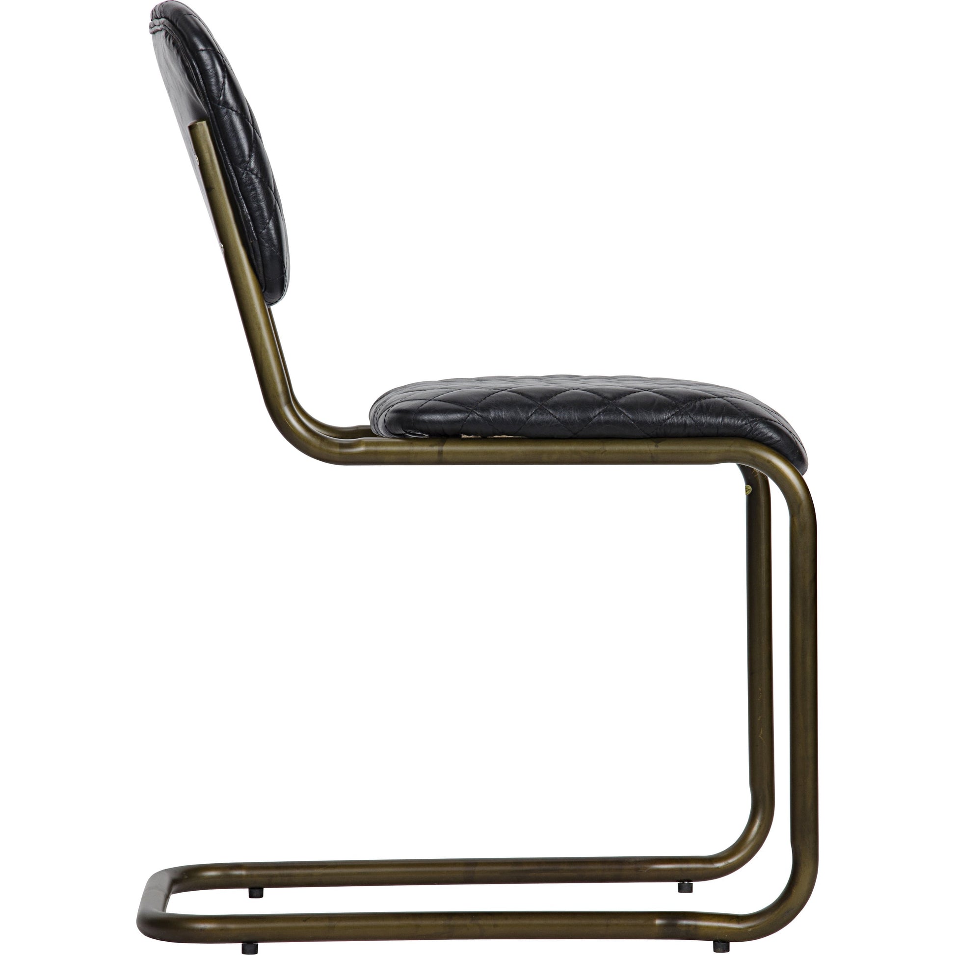 0037 Dining Chair by Noir in metal, leather. Made from metal, leather in a transitional style.