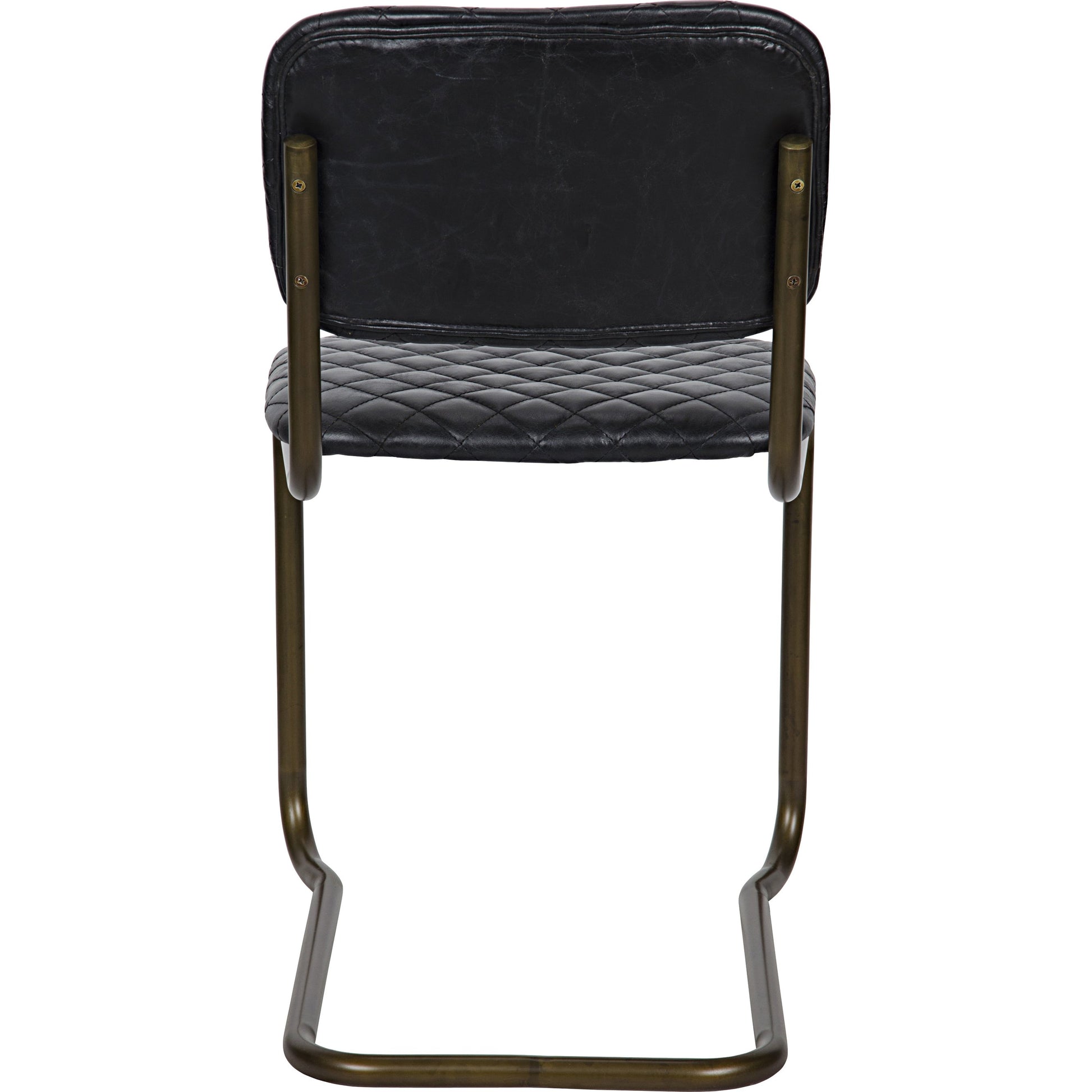 0037 Dining Chair by Noir in metal, leather. Made from metal, leather in a transitional style.