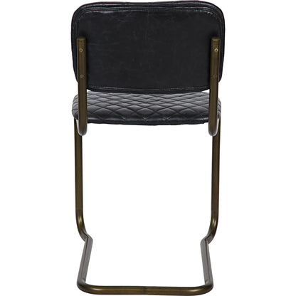 0037 Dining Chair by Noir in metal, leather. Made from metal, leather in a transitional style.