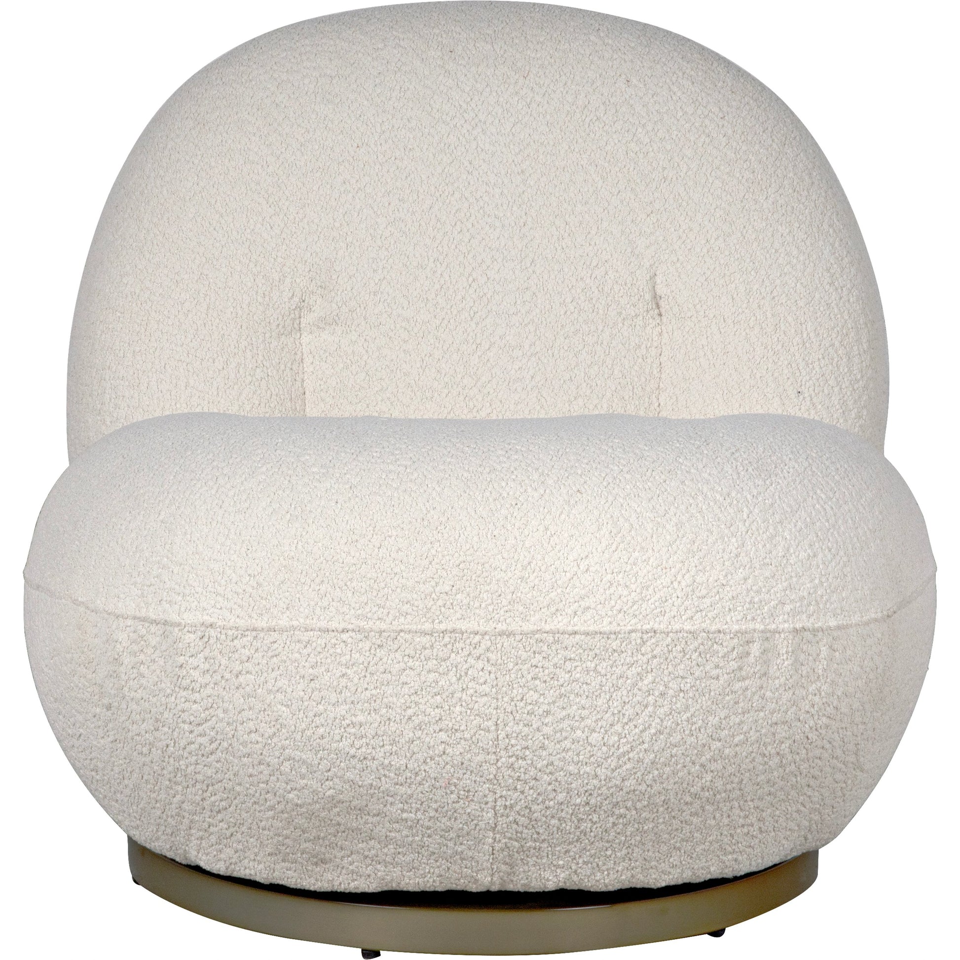 Artemis Chair by Noir in antique brass, off white. Made from metal and polyester in a modern style.