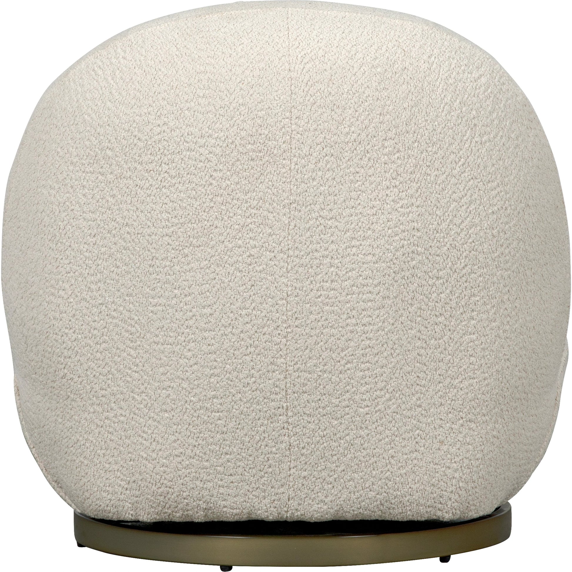 Artemis Chair by Noir in antique brass, off white. Made from metal and polyester in a modern style.