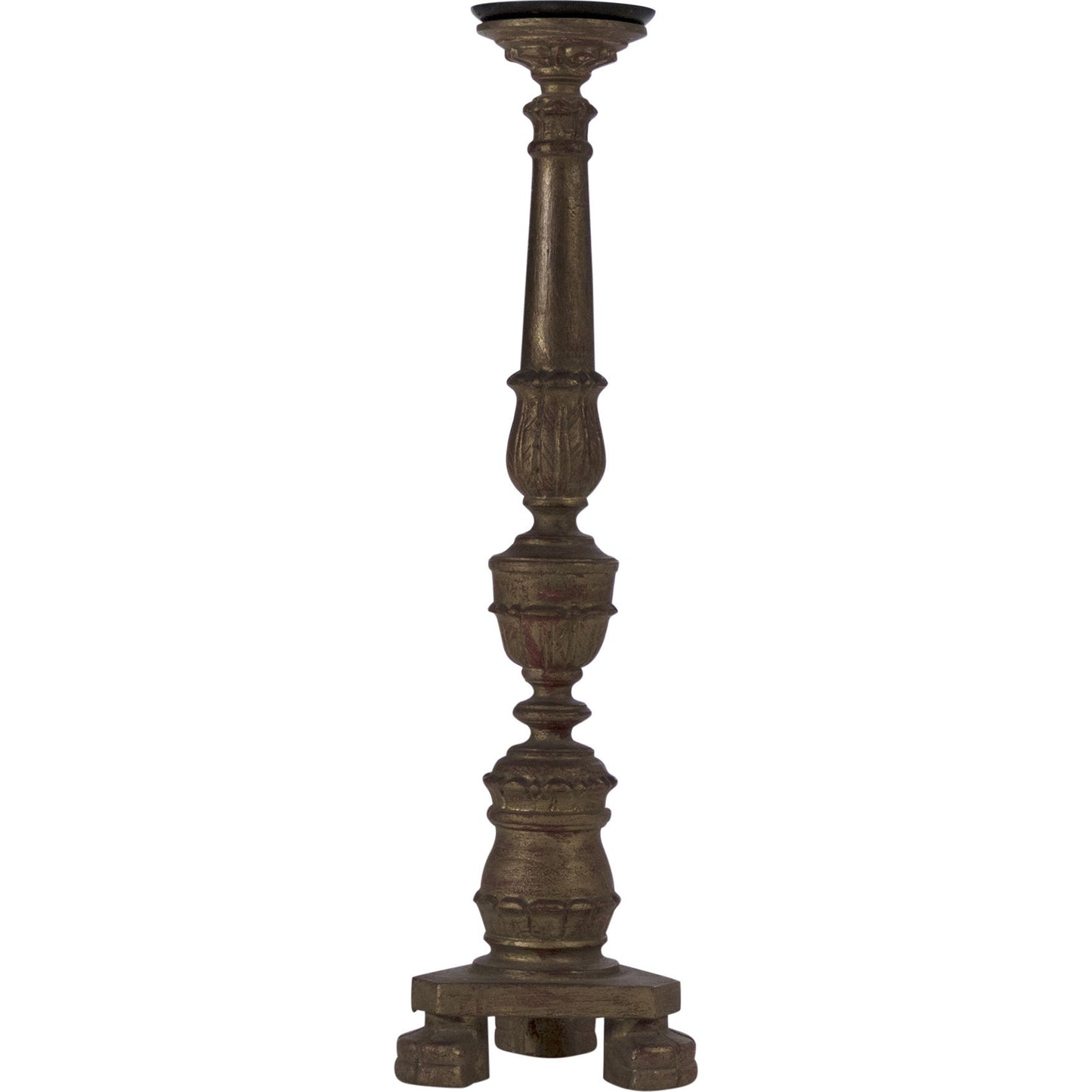 000 S-336504 | Primary Silo | Agra Candle Holder by Zentique in distressed bronze and birch. Made from birch in a cottage & farmhouse style.