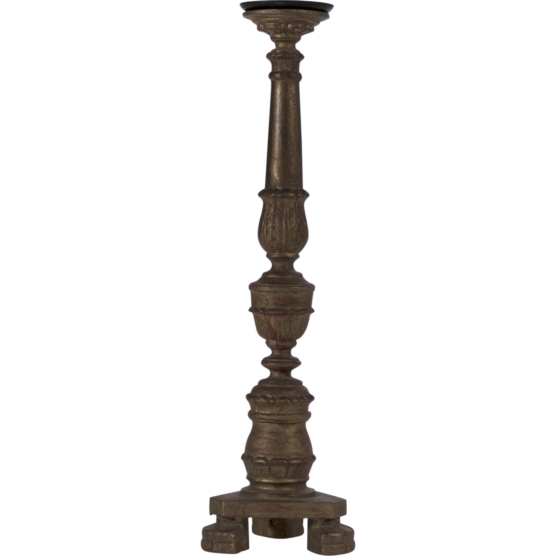 Agra Candle Holder by Zentique in distressed bronze and birch. Made from birch in a cottage & farmhouse style.