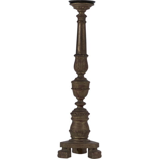 Agra Candle Holder by Zentique in distressed bronze and birch. Made from birch in a cottage & farmhouse style.