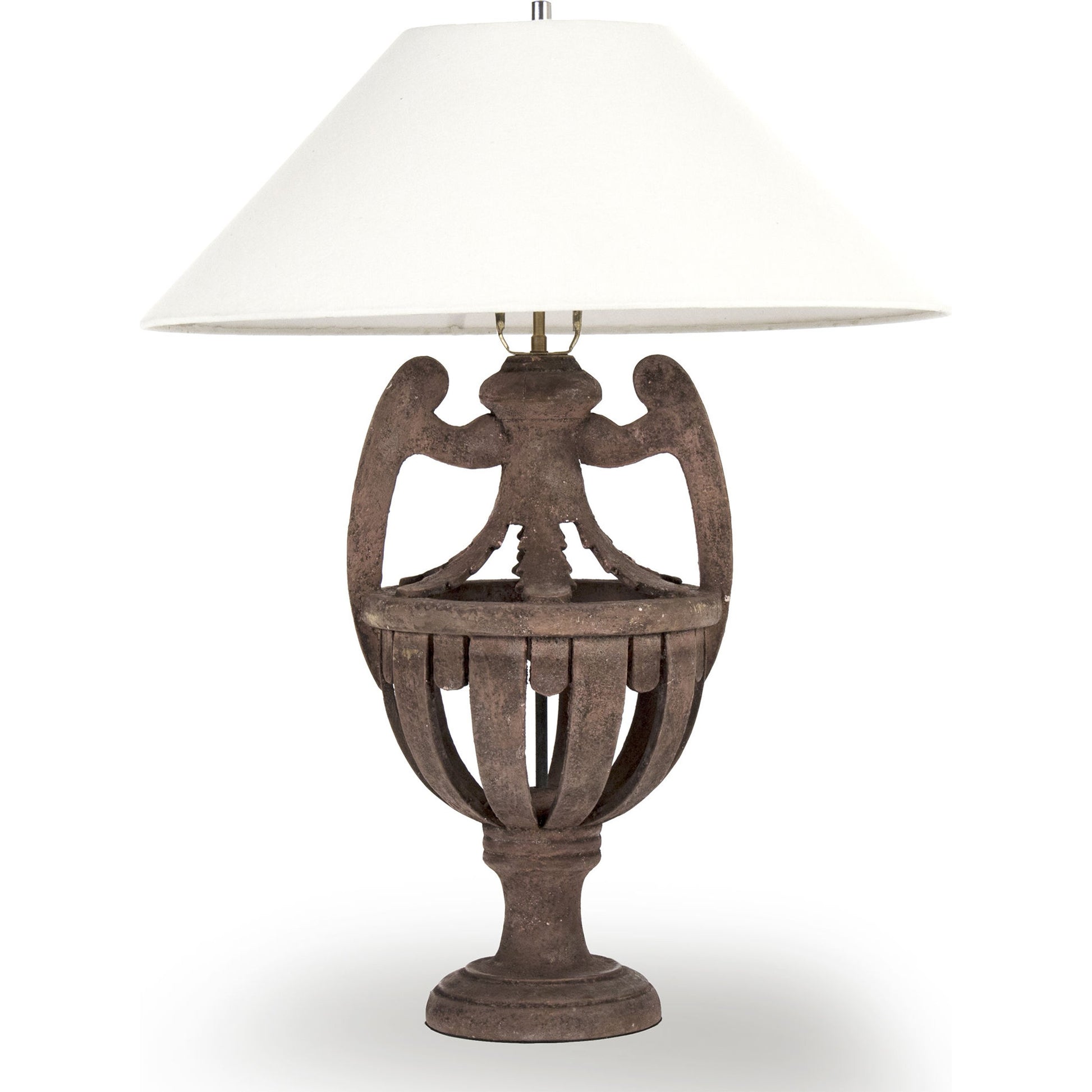 Cavendish by Zentique in white shade and poplar. Made from poplar in a rustic style.
