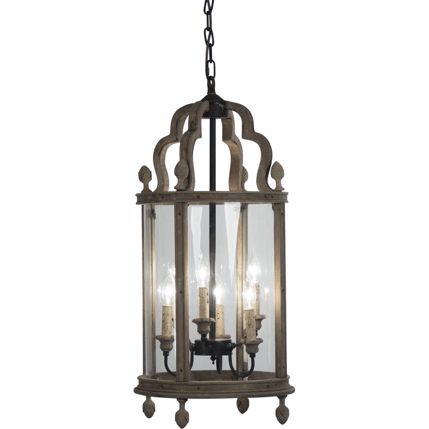 000 S-336474 | Additional Silo | Adan Hanging Light by Zentique in distressed and elm. Made from elm in a traditional style.