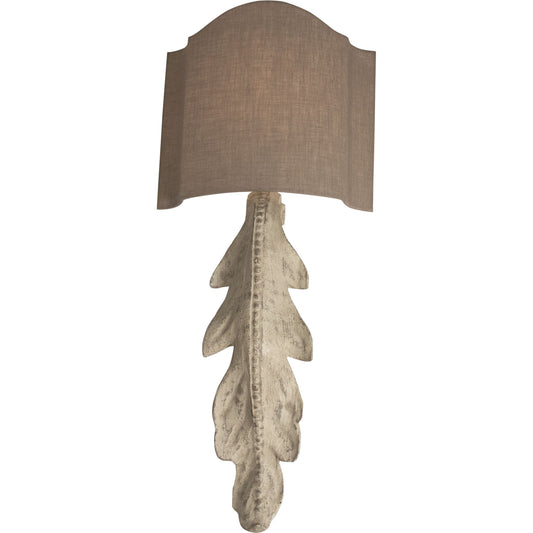 Gemma Wall Sconce by Zentique in natural, beige shade and chinese walnut. Made from chinese walnut in a modern style.