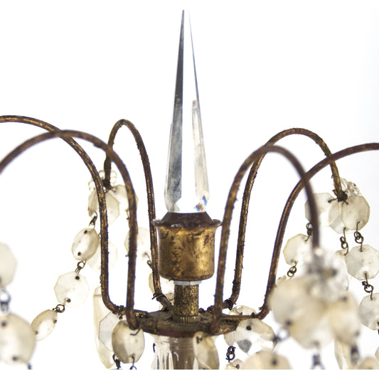 Agnes Chandelier by Zentique in gold leaf and copper. Made from copper in a traditional style.