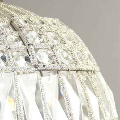 Dawn Hanging Light by Zentique in distressed gold and crystal, copper. Made from crystal, copper in a cottage & farmhouse style.