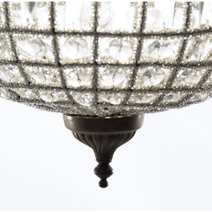 Dawn Hanging Light by Zentique in distressed gold and crystal, copper. Made from crystal, copper in a cottage & farmhouse style.