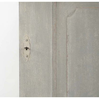 Angelo Cabinet by Zentique in light gray and pine, poplar. Made from pine, poplar in a traditional style.