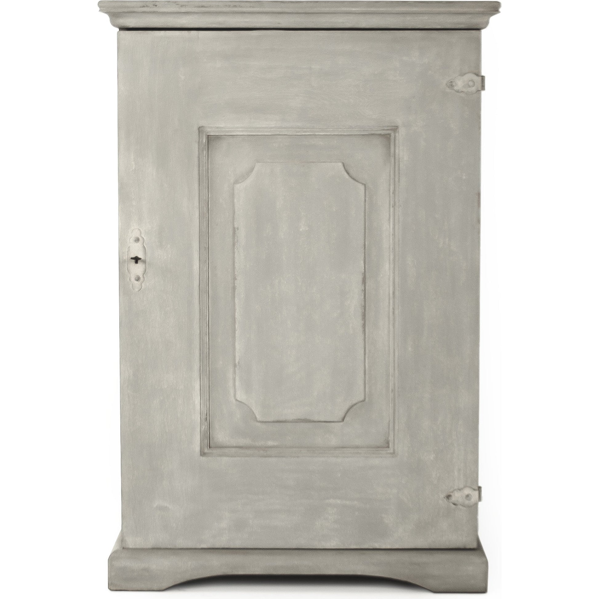Angelo Cabinet by Zentique in light gray and pine, poplar. Made from pine, poplar in a traditional style.