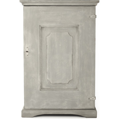 Angelo Cabinet by Zentique in light gray and pine, poplar. Made from pine, poplar in a traditional style.