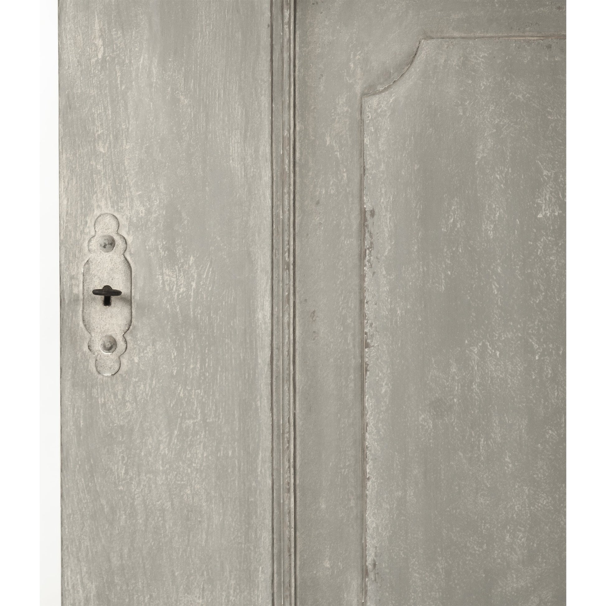 Angelo Cabinet by Zentique in light gray and pine, poplar. Made from pine, poplar in a traditional style.