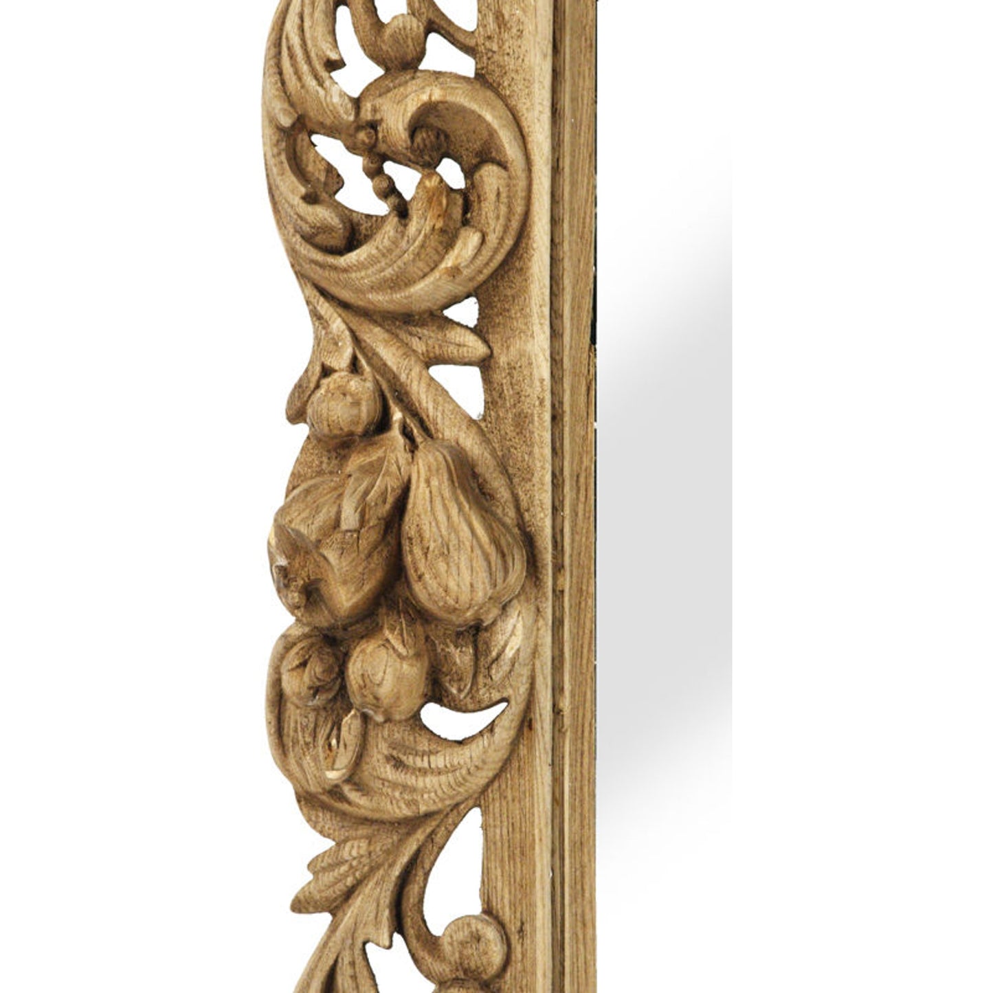 004 S-337114 | Closeup | Estelle Mirror by Zentique in natural dry finish and chinese walnut. Made from chinese walnut in a traditional style.