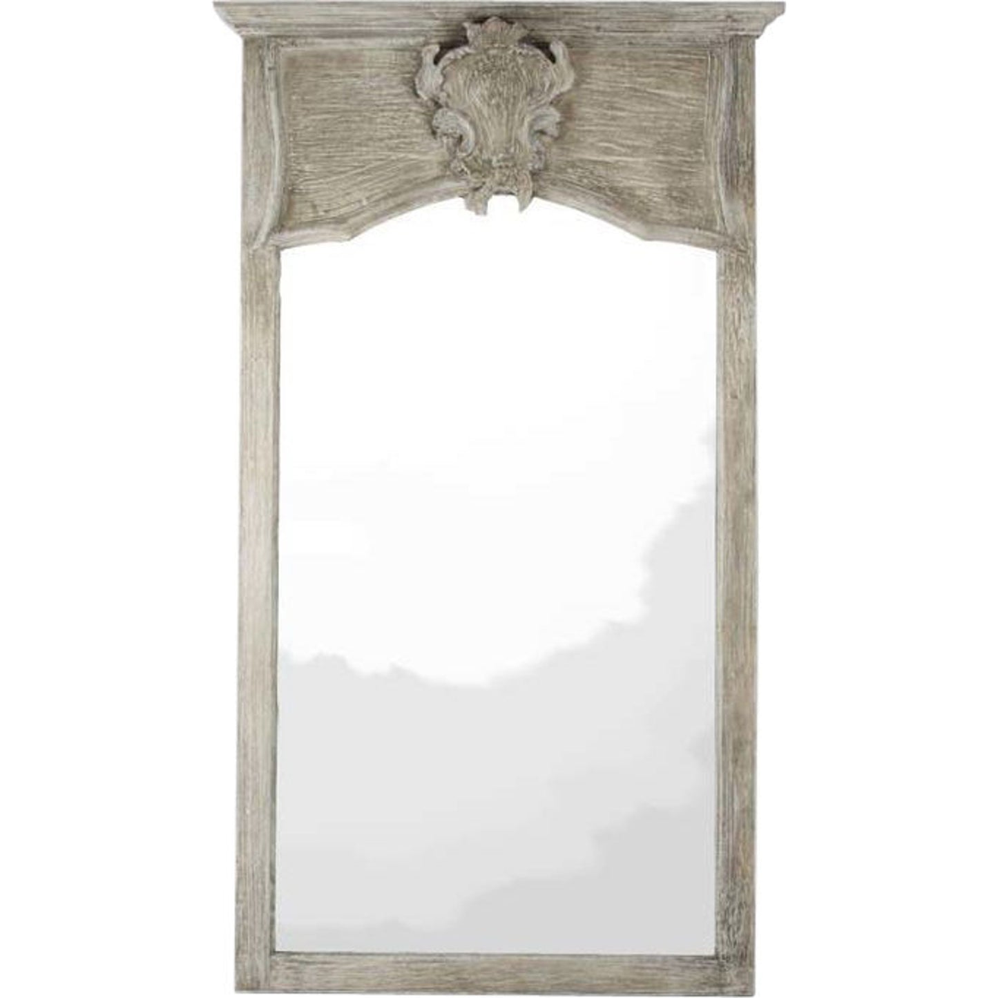 001 S-337336 | Primary Silo | Herbert Mirror by Zentique in gray wash and pine, poplar. Made from pine, poplar in a cottage & farmhouse style.