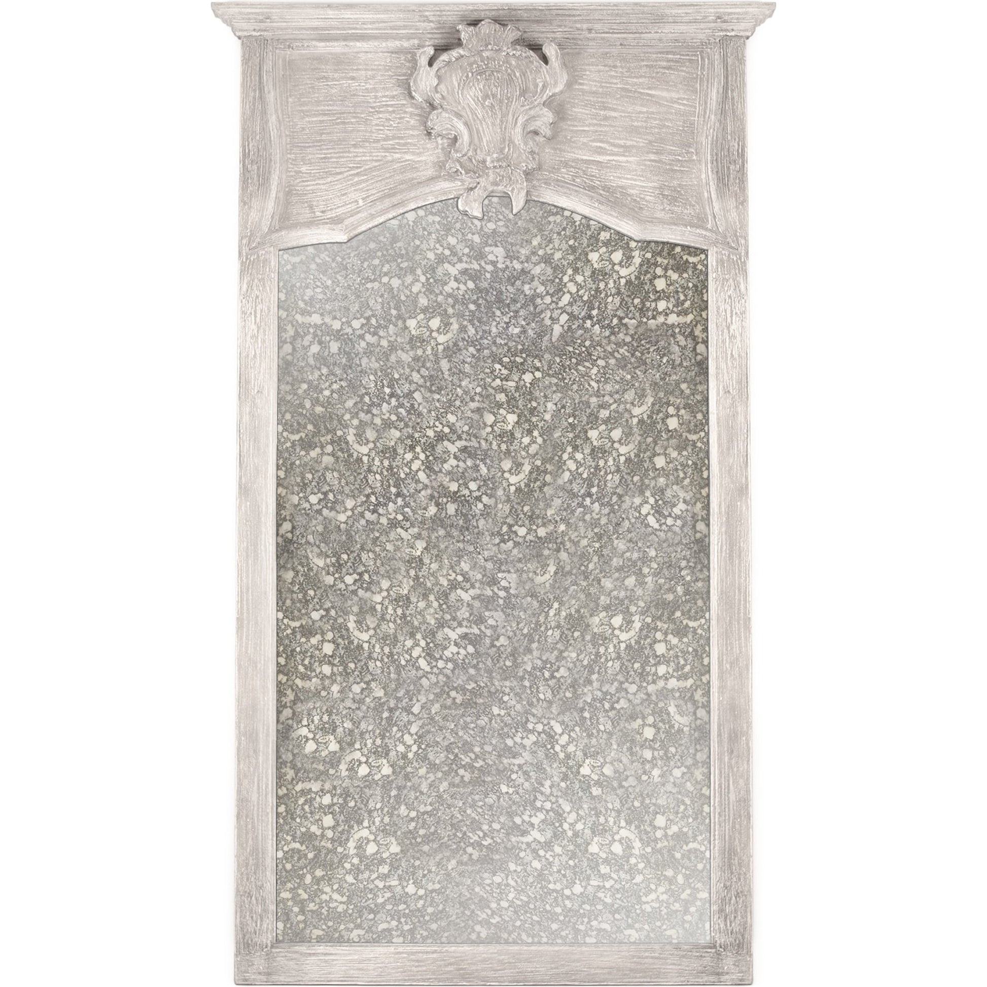 Herbert Mirror by Zentique in gray wash and pine, poplar. Made from pine, poplar in a cottage & farmhouse style.