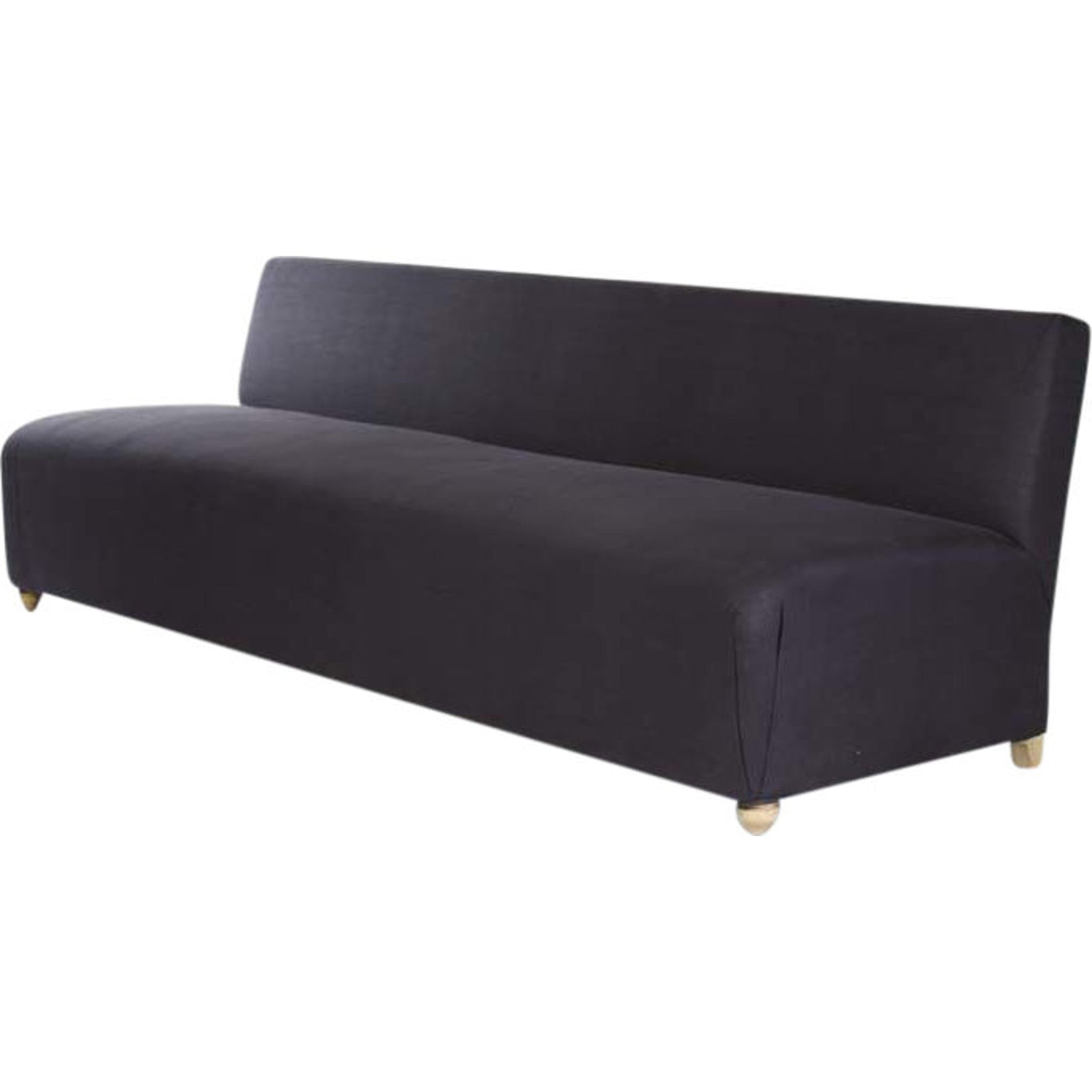 Emeline Sofa by Zentique in navy blue linen and birch, pine. Made from birch, pine in a traditional style.