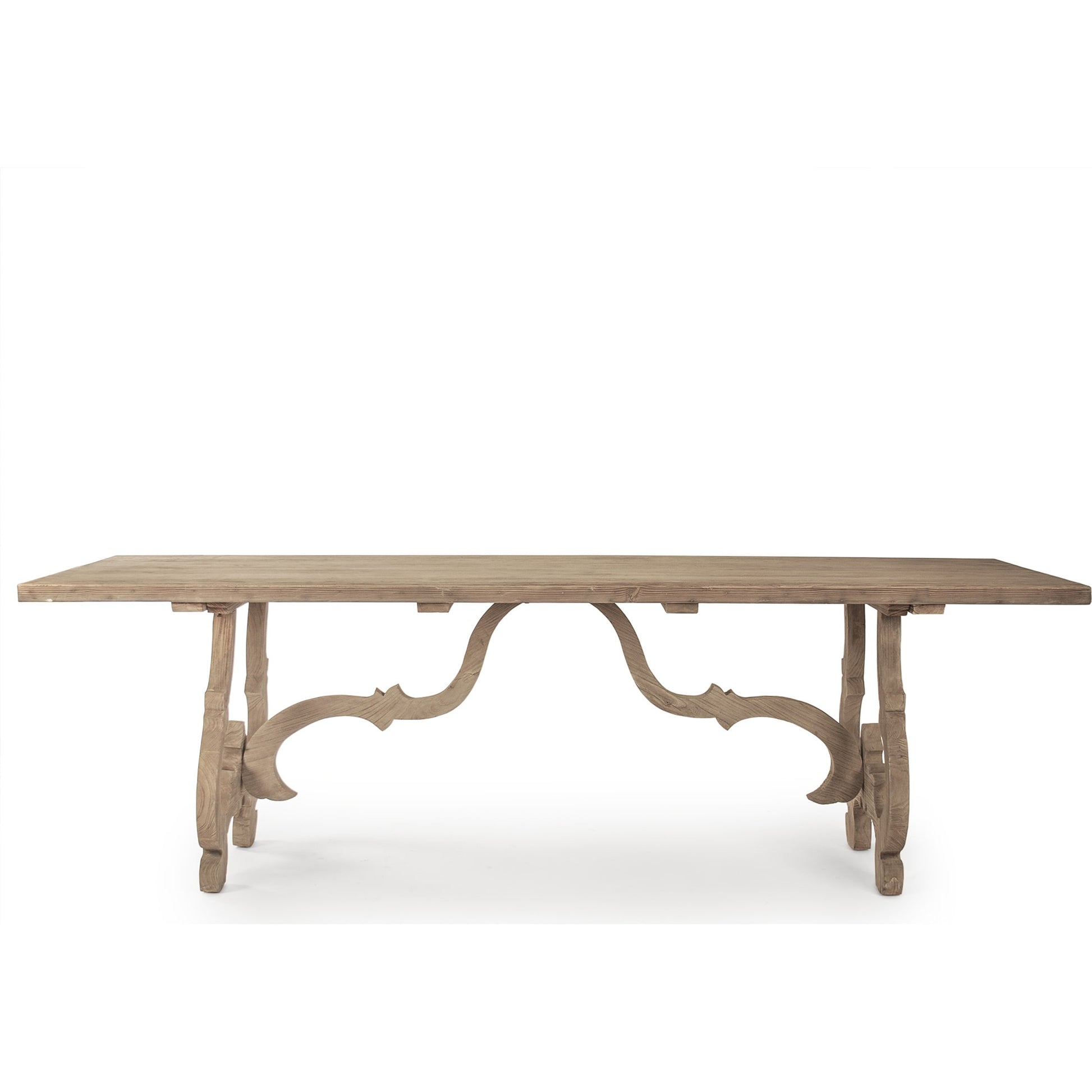 Nantes Dining Table by Zentique in natural and elm, pine. Made from elm, pine in a cottage & farmhouse style.
