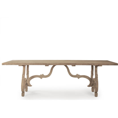 Nantes Dining Table by Zentique in natural and elm, pine. Made from elm, pine in a cottage & farmhouse style.