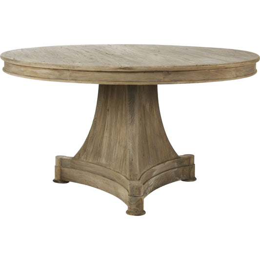Ignas Dining Table by Zentique in dry natural finish and elm. Made from elm in a cottage & farmhouse style.