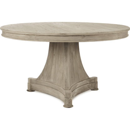 Ignas Dining Table by Zentique in dry natural finish and elm. Made from elm in a cottage & farmhouse style.