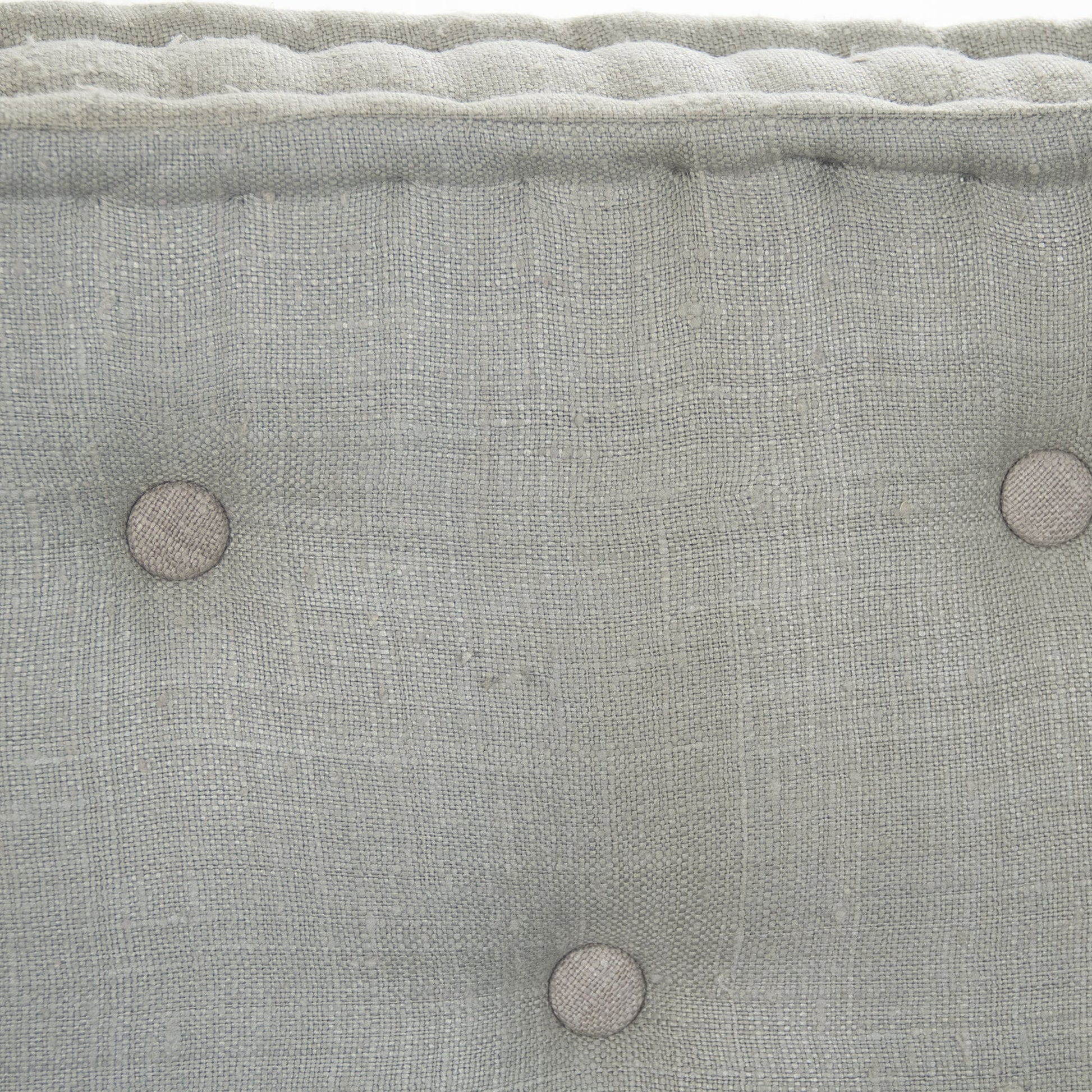 Tereza Bench by Zentique in distressed dove gray frame, gray blue silk and birch, pine. Made from birch, pine in a cottage & farmhouse style.