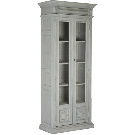 Nathaniel Cabinet by Zentique in palladian blue and pine, poplar. Made from pine, poplar in a traditional style.