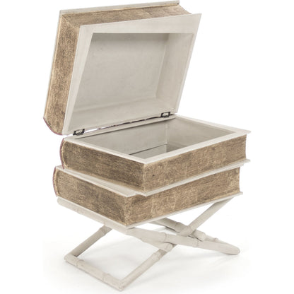 Lyle Side Table by Zentique in off-white, muted red, gold leaf and birch, poplar. Made from birch, poplar in a eclectic & global style.