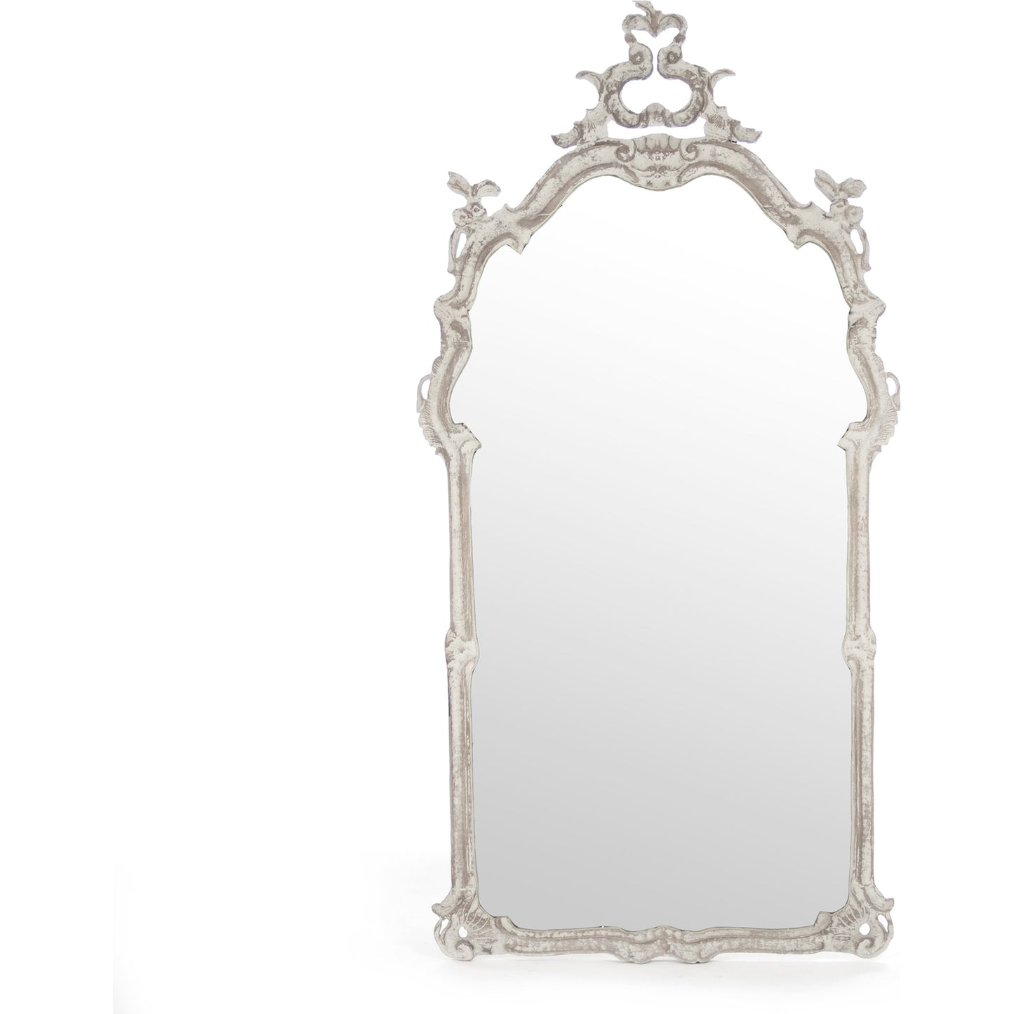 003 S-336701 | Additional Silo | Becky Mirror by Zentique in distressed off-white and oak. Made from oak in a traditional style.