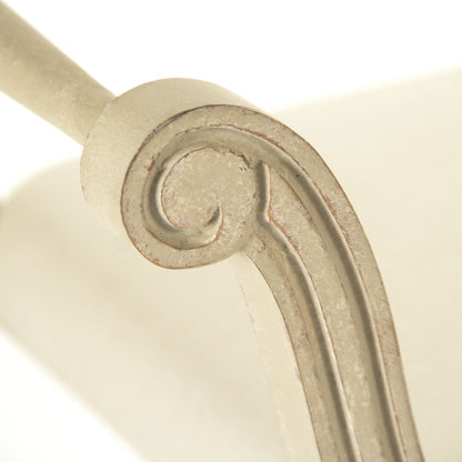 Beatrice Bench by Zentique in off-white linen and birch. Made from birch in a traditional style.