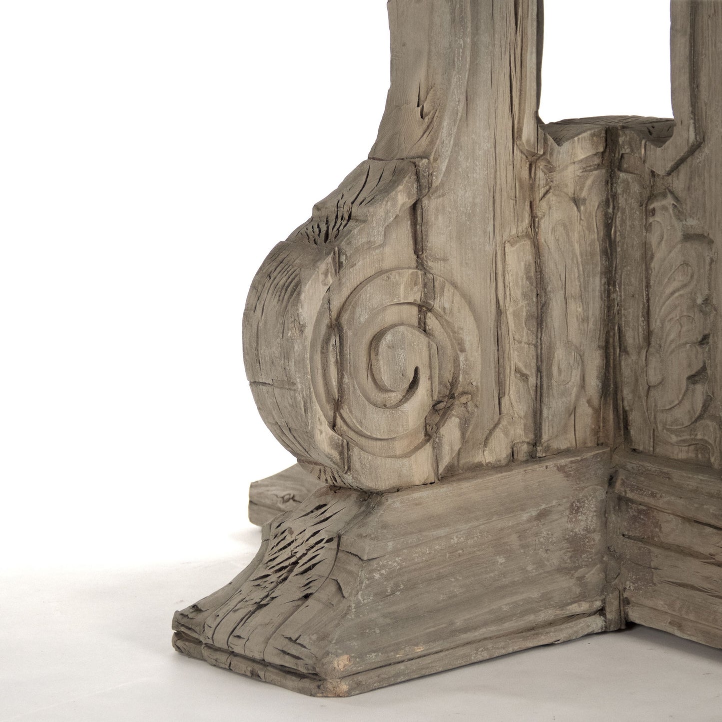 005 S-336473 | Closeup | Adam Table by Zentique in weathered and poplar, elm. Made from poplar, elm in a transitional style.